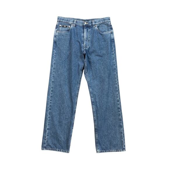 Vintage Hugo Boss Jeans Mens 34 Blue Relaxed Fit Alabama Medium Wash Cotton - Picture 1 of 9